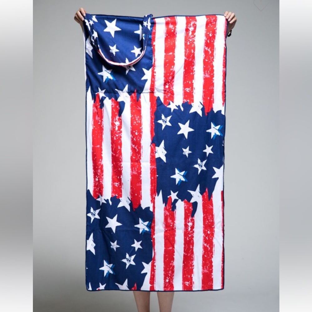 2 In 1 USA Motif Bag and Towel
